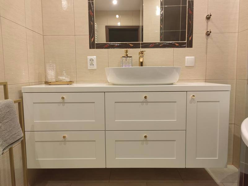 Тумба в ванную комнату с фасадами МДФ Вариант №7